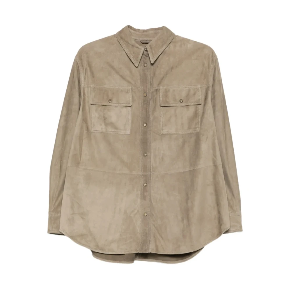 Brunello Cucinelli Women's Beige Camicia M/L