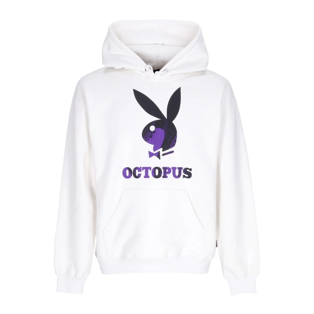 Octopus Playboy Logo Hoodie Wit White Heren