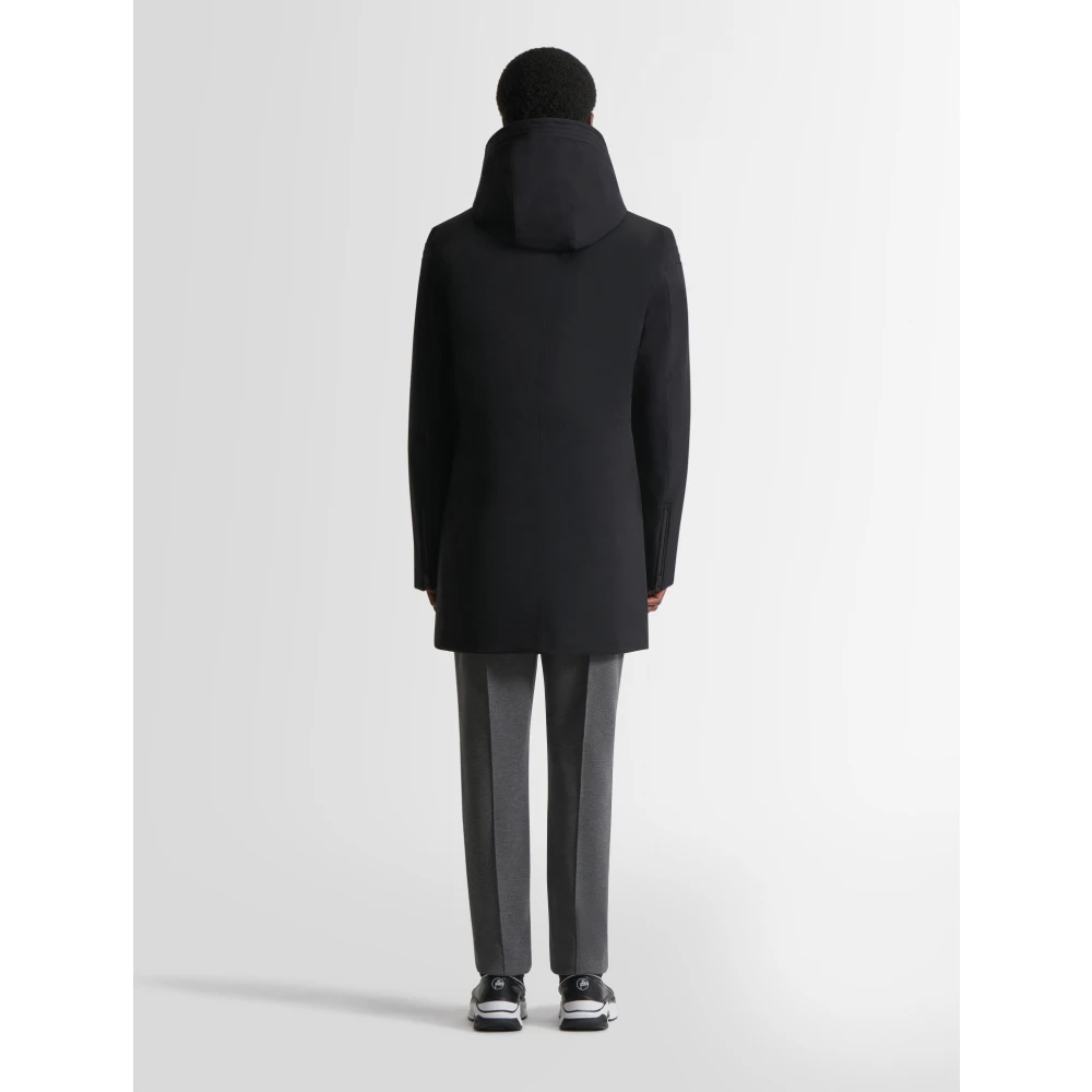 Fusalp Waterdichte Parka met Bontgevoerde Capuchon Black Heren