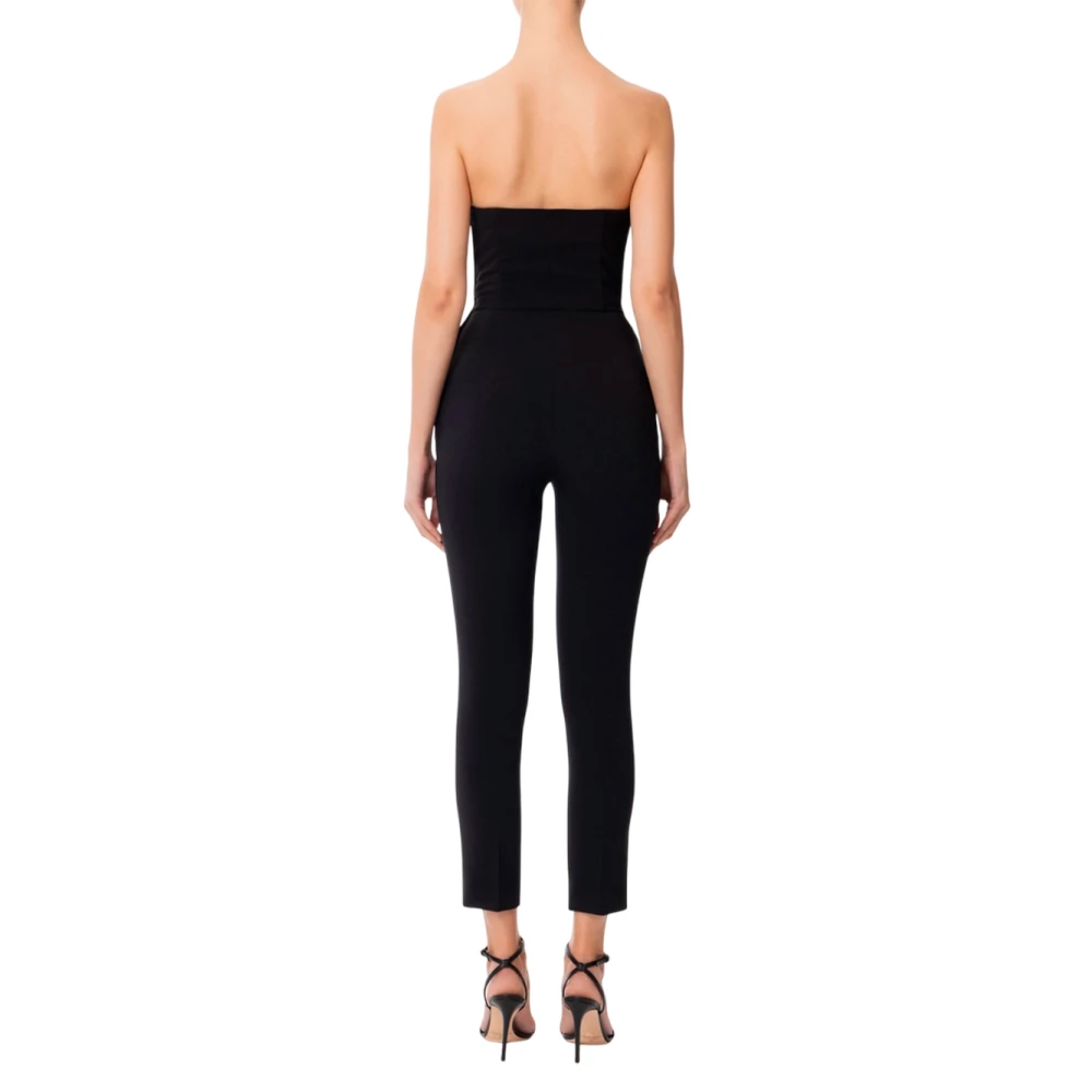 Elisabetta Franchi Chique jumpsuit met statement strik Black Dames