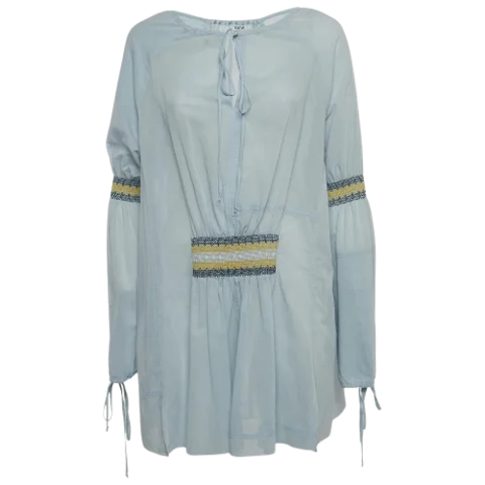Loewe Pre-owned Cotton dresses Blue Dames