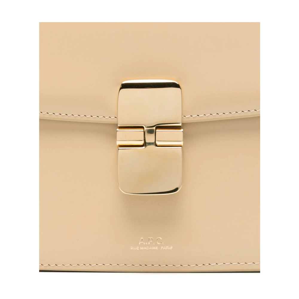 A.p.c. Beige Schoudertas met Overslag Beige Dames
