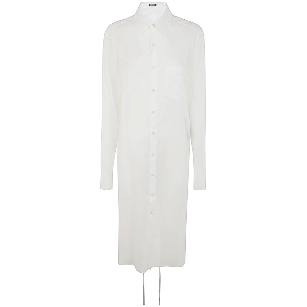 Ann Demeulemeester Wit Overhemd met Gedrapeerde Rug White Dames