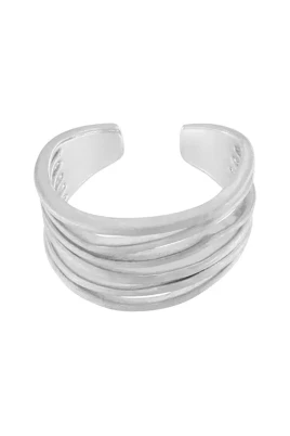 Justerbar Silverpläterad Ring