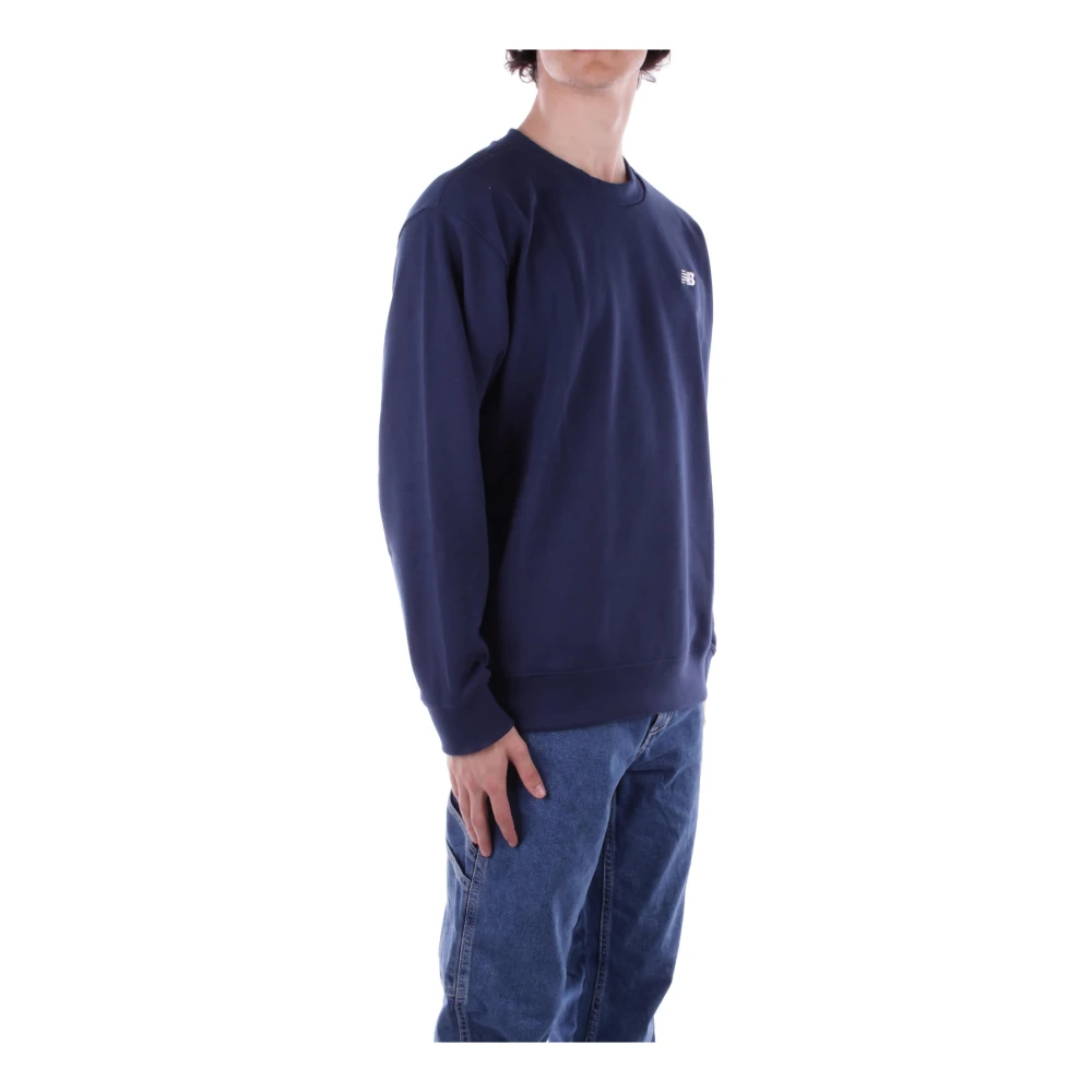New Balance Blauwe Logo Front Sweater Blue Heren