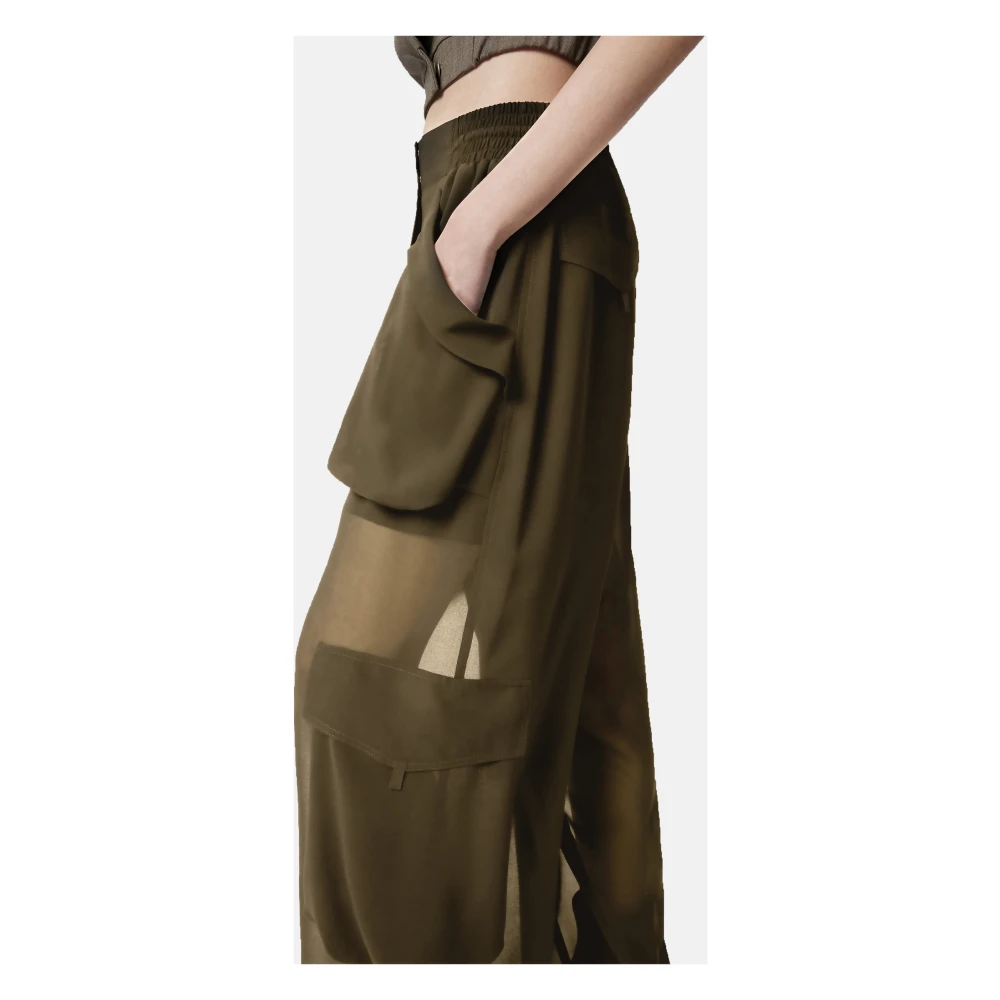 pinko Georgette broek voor dagelijks gebruik Green Dames