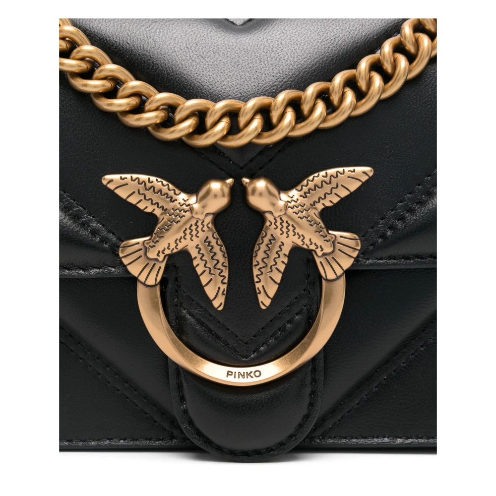 pinko Antiek Goud Liefde Mini Licht Black Dames