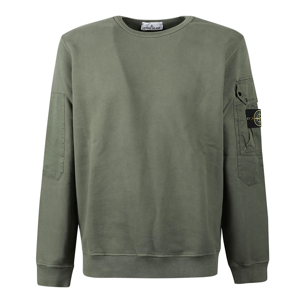 Stone Island Casual Hoodie för Män Green, Herr