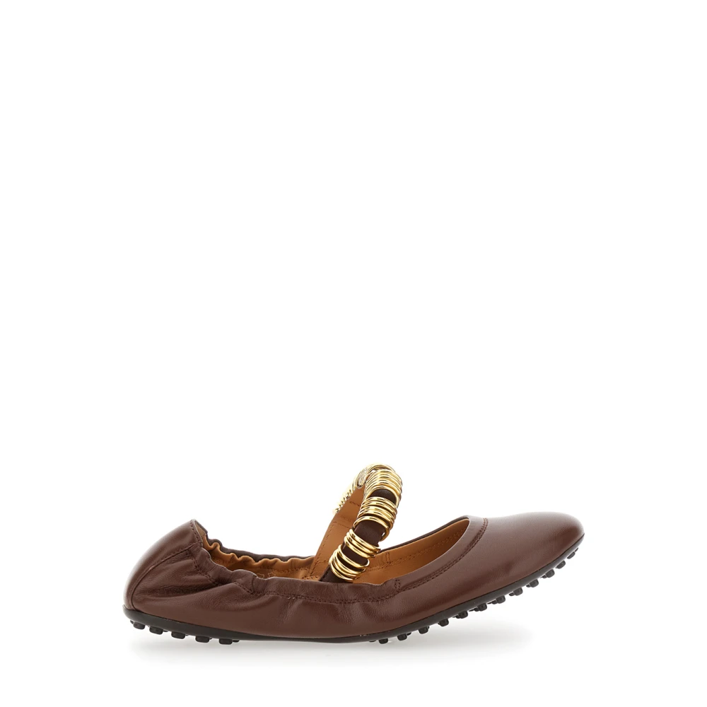 TOD'S Bruine Ballerina's met Decoratieve Ringen Brown Dames