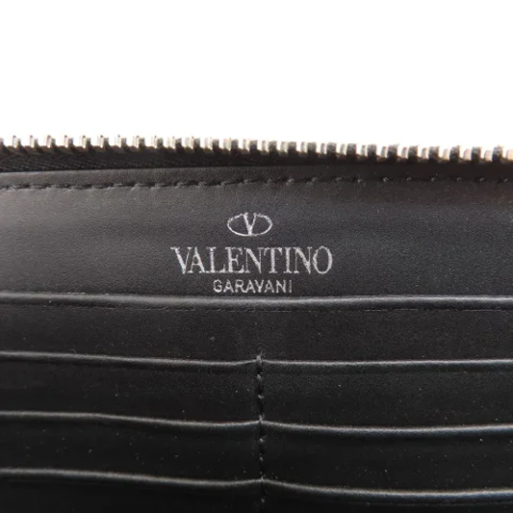Valentino Vintage Pre-owned Leather wallets Black Dames