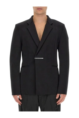 Klassisk Svart Blazer med Metalldetaljer