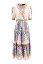 robe-en-coton-a-manches-courtes-multicolore