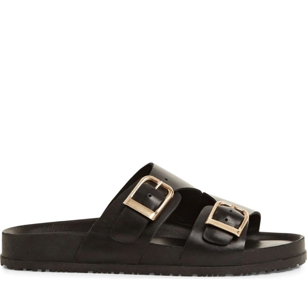 Tamaris Women's Black Flat Sandals - Sliders - 6 Uk - Shoes