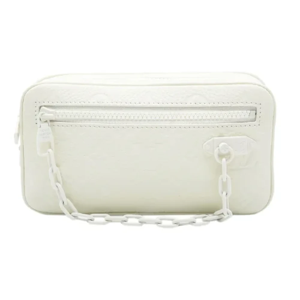 Louis Vuitton Vintage Pre-owned Leather clutches White Dames