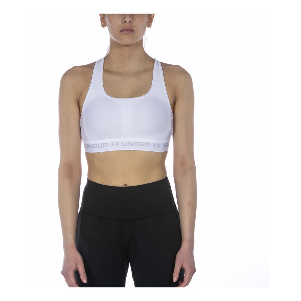 Under Armour Crossback Mid Bra Vit White, Dam