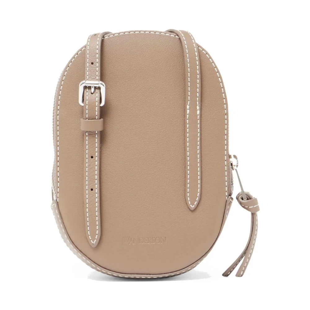 JW Anderson Bruine Schoudertas van Premium Leer Brown Heren