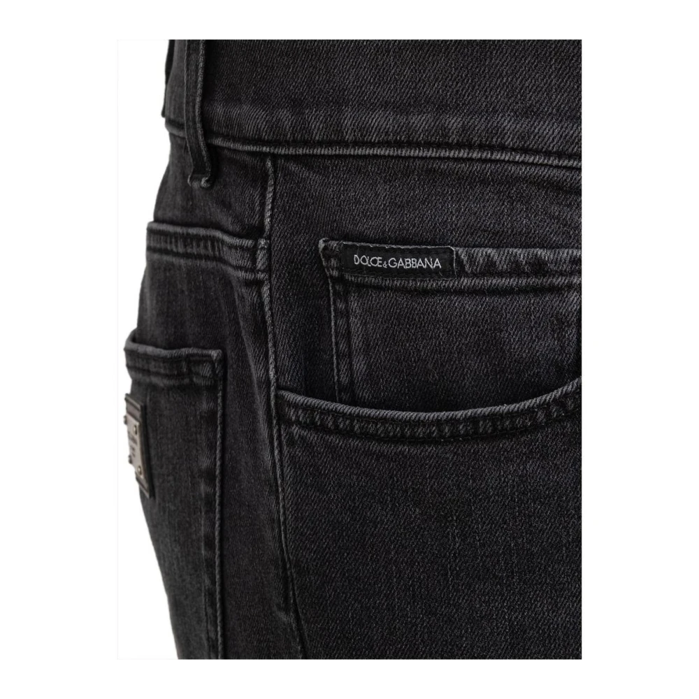 Dolce & Gabbana Grijze Katoenen Heren Jeans & Broek Gray Heren