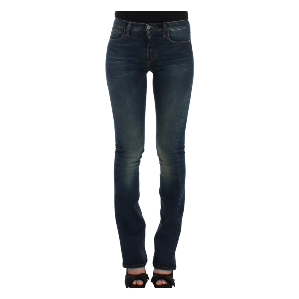 Costume National Women's Blue Slim Fit Jeans, W26, Straight Leg Jeans