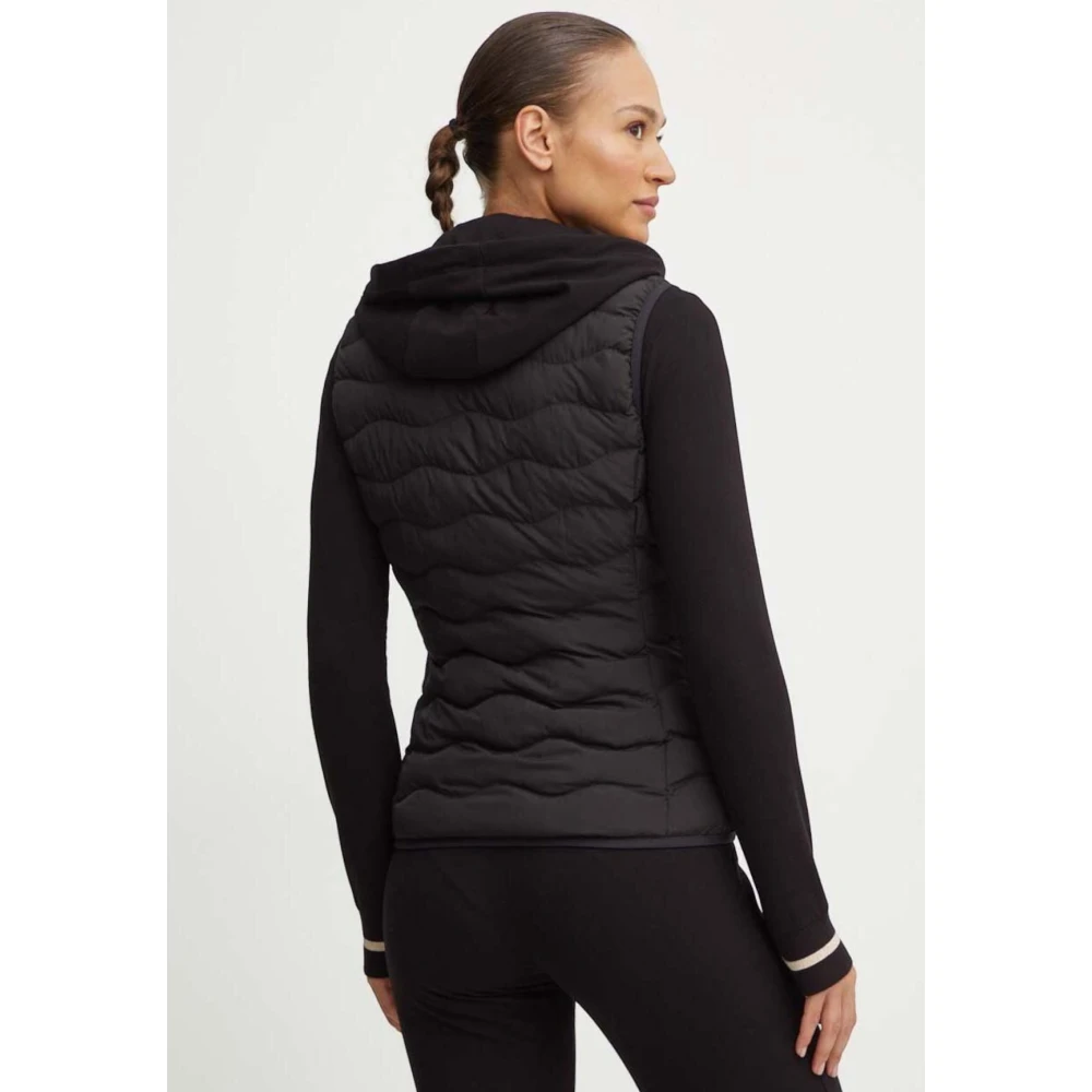 Emporio Armani EA7 Zwarte Gewatteerde Ritsjas Black Dames