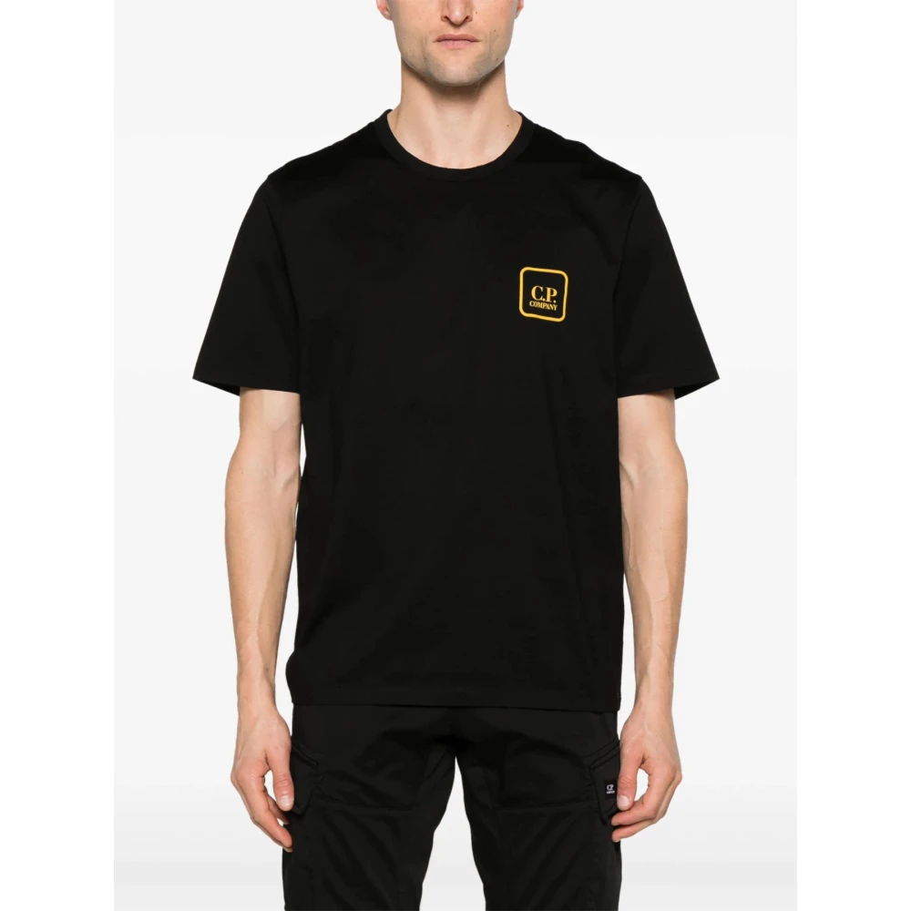 C.P. Company Zwart Ronde Hals Bedrukt T-shirt Black Heren