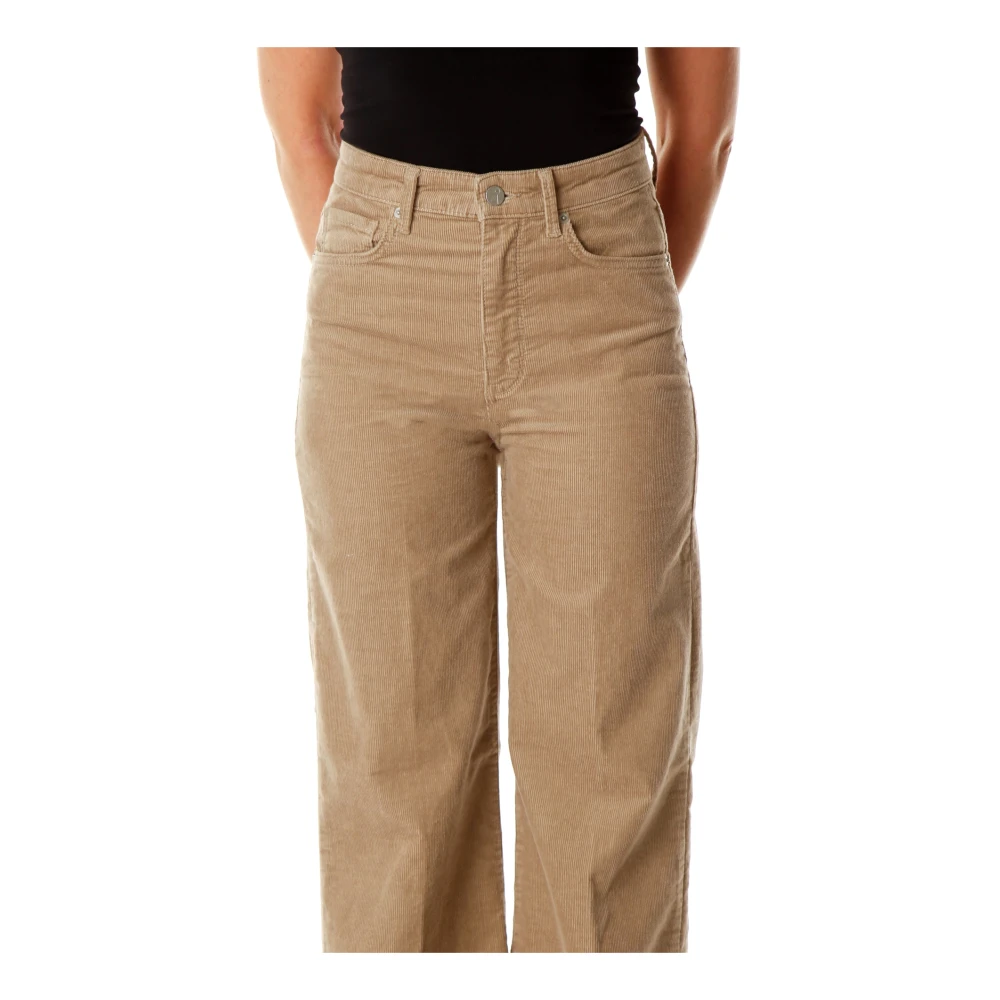 ARMEDANGELS Corduroy Wide Leg High Waist Pants Beige Dames