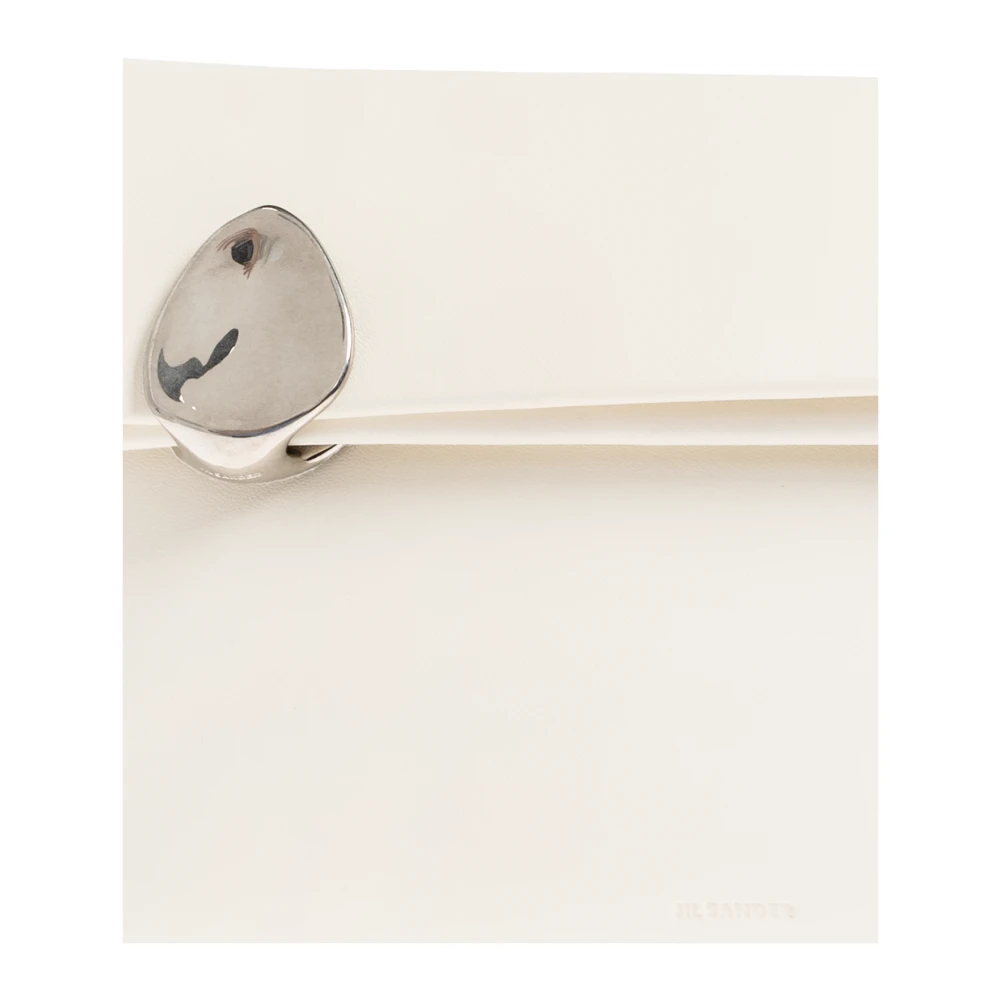 Jil Sander Leren clutch Jewel Zip Beige Dames