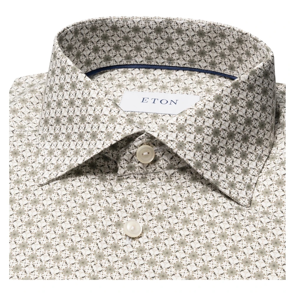 Eton Slim Fit Twill Print Overhemd Multicolor Heren