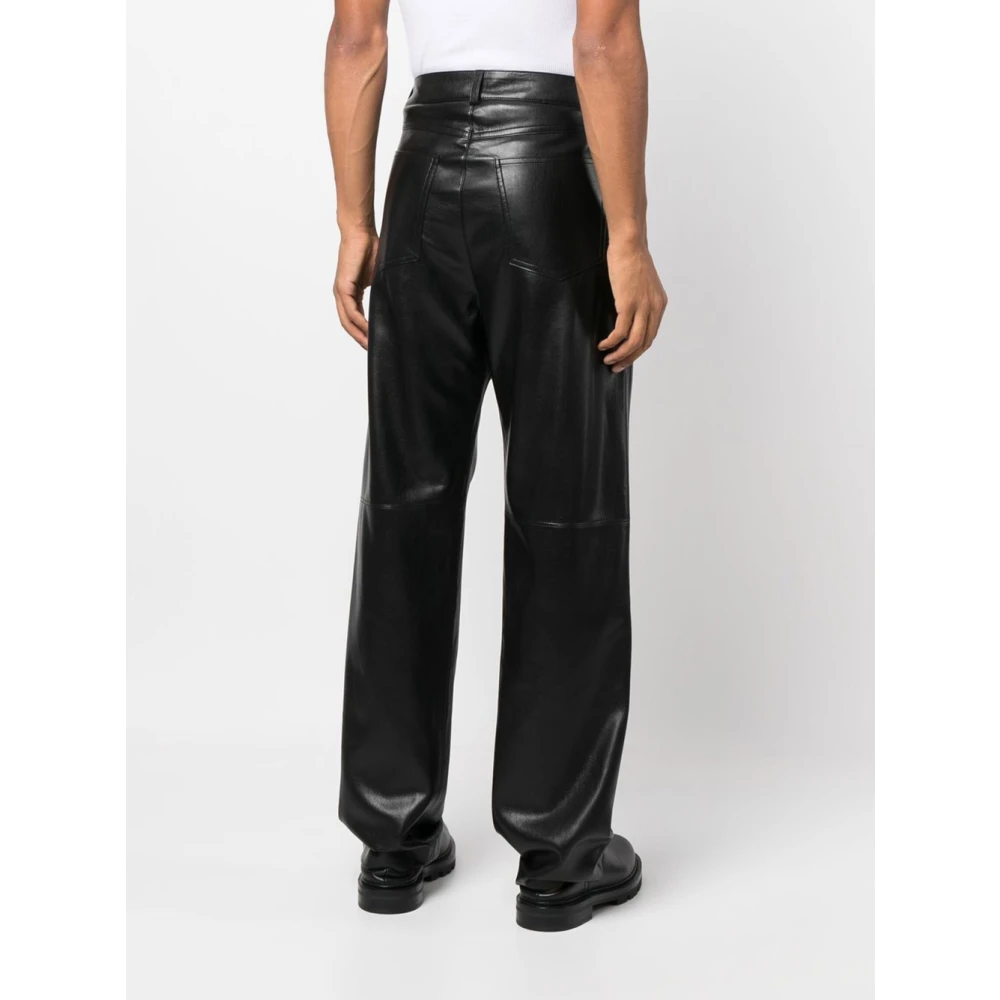 Nanushka Imitatie Leren Straight-Leg Broek Black Heren