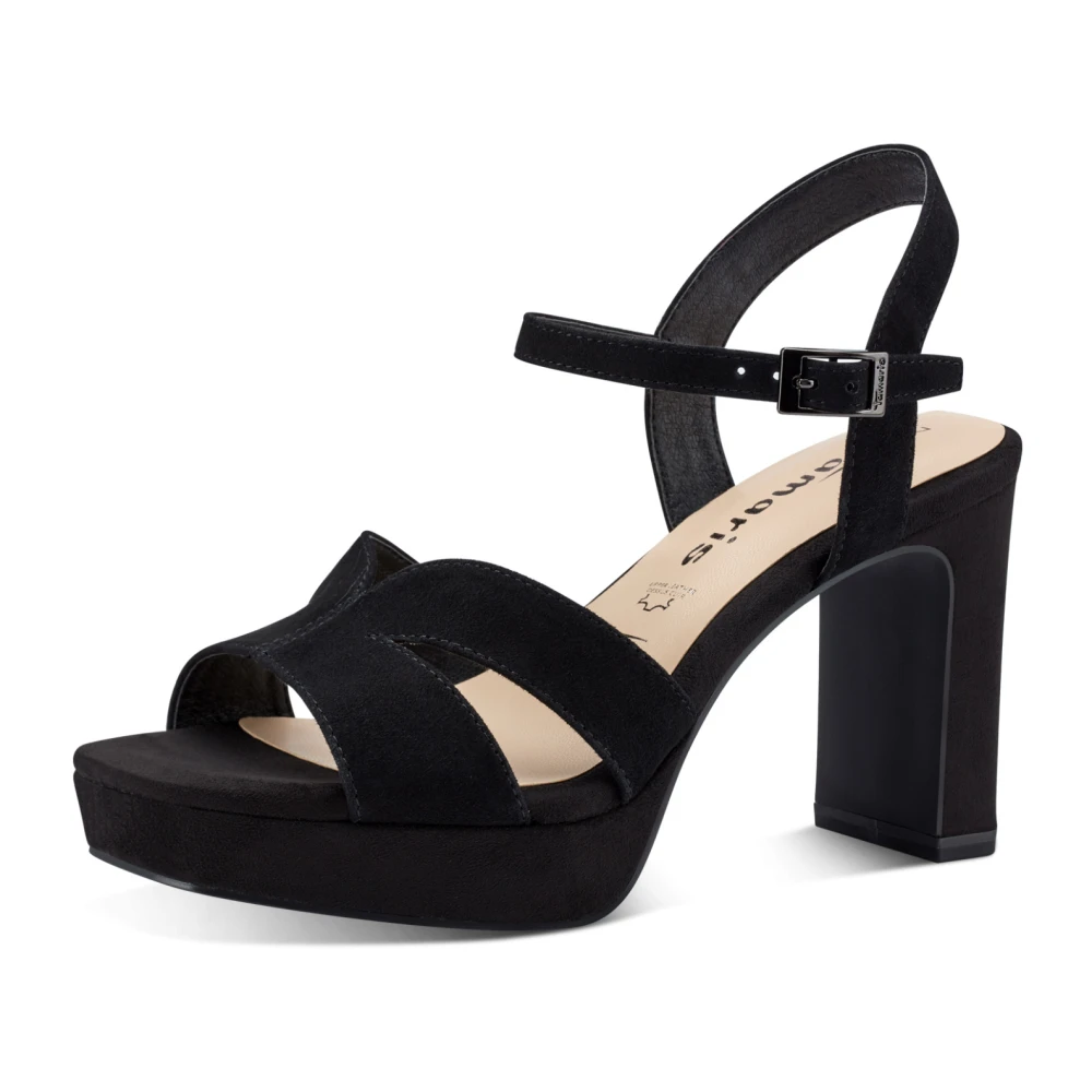 Tamaris Vrouw Zwart Schoenen Dames, 36 Eu, Elegante Hoge Hak Sandalen