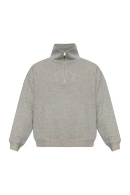 Sweatshirt med halv dragkedja och polokrage