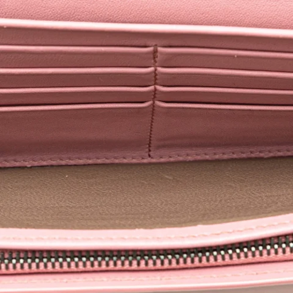 Bottega Veneta Vintage Pre-owned Leather wallets Pink Dames