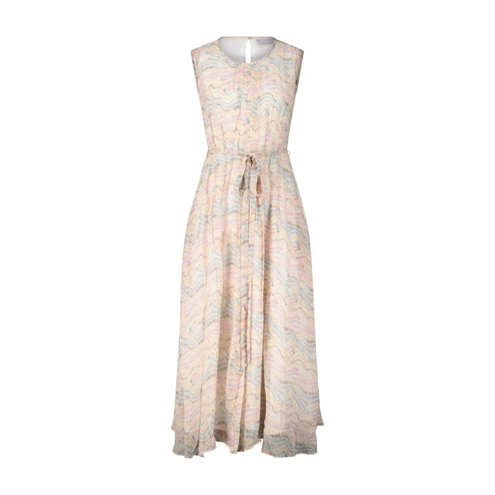 Hemisphere Kleurrijke Geplooide Jurk met Zigzag Patroon Multicolor Dames