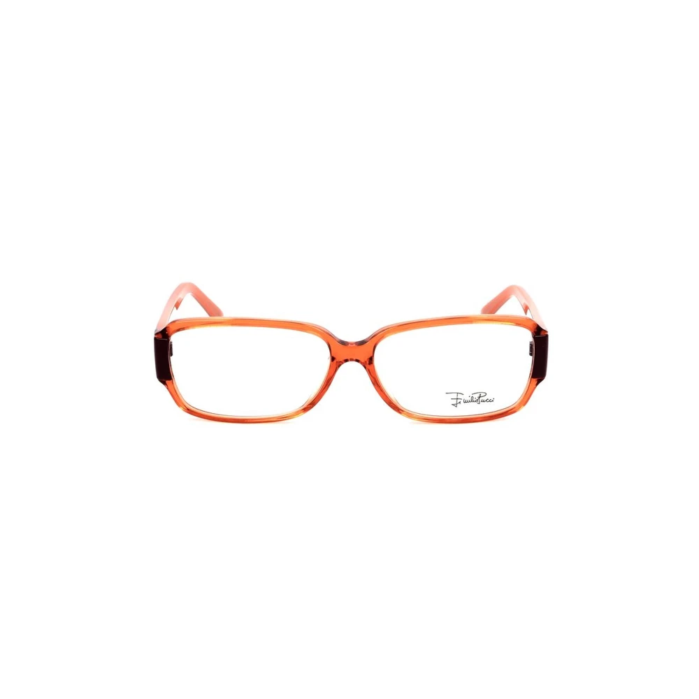 EMILIO PUCCI Oranje Plastic Frames met Wijzerplaat voor Vrouwen Orange Dames
