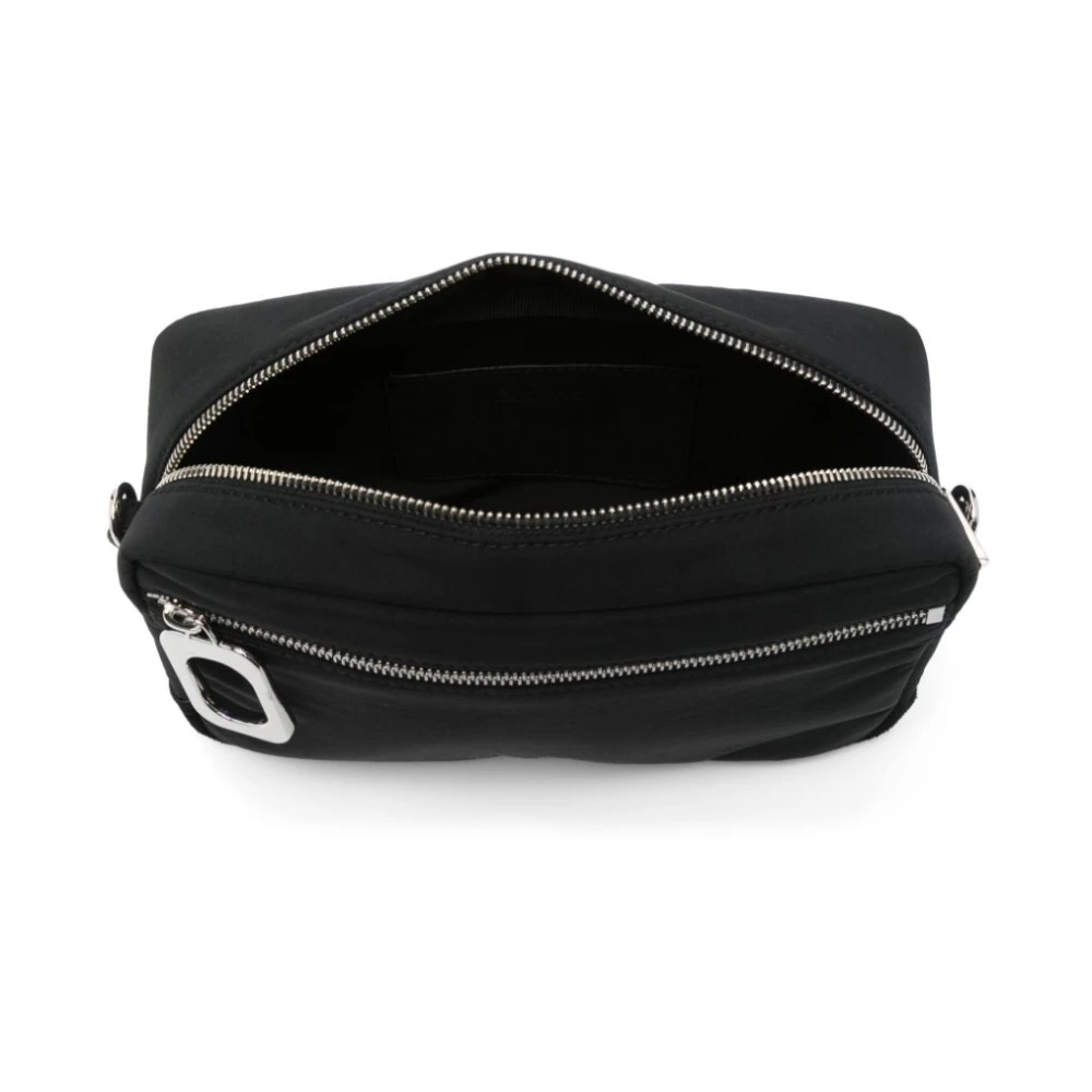 JW Anderson Zwarte Schoudertas met Logoprint Black Heren