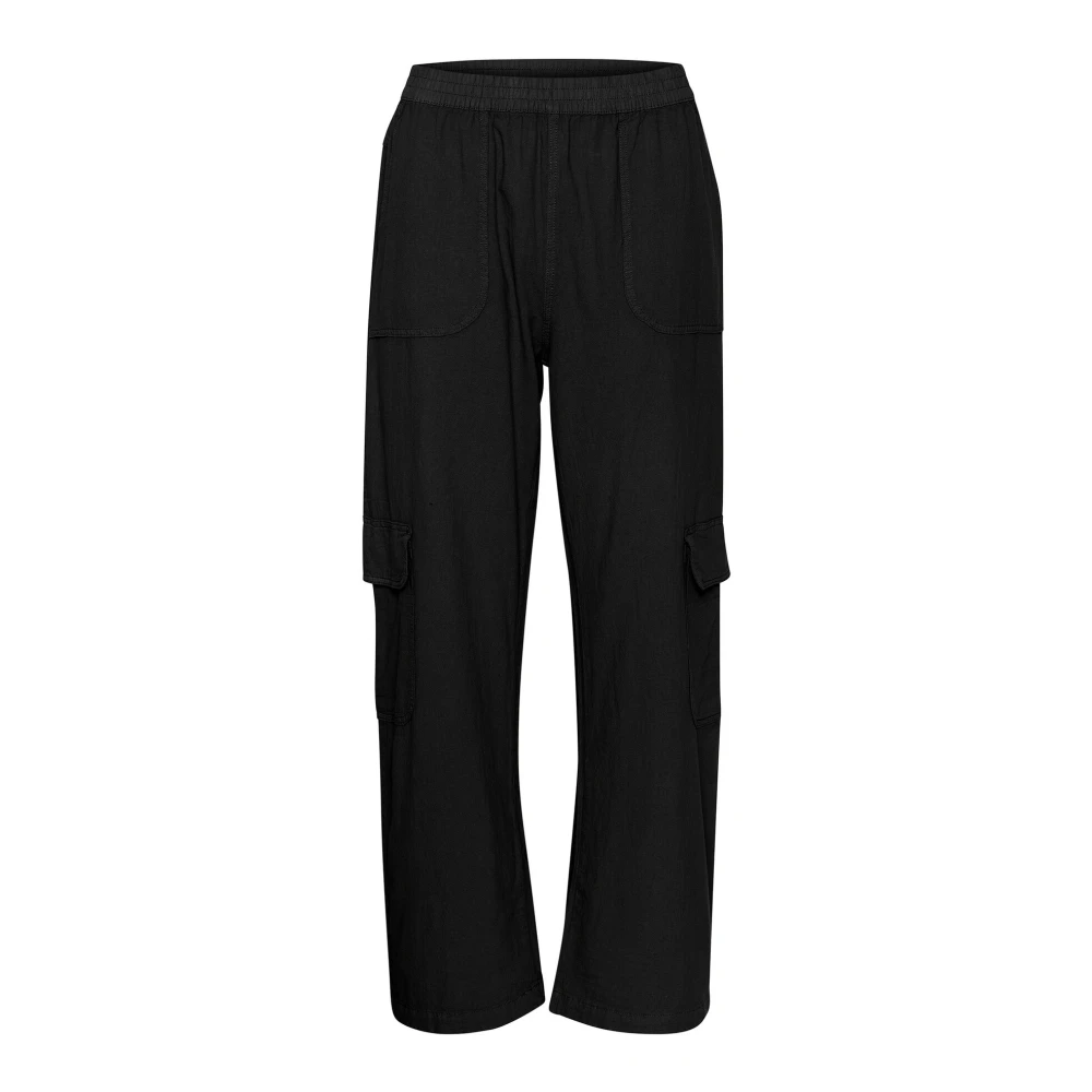 Kaffe Cargo Broek Zwart Diep Utility Stijl Black Dames