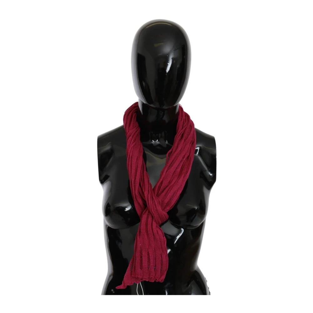 John Galliano Luxe Bordeaux Foulard Sjaal Red Dames