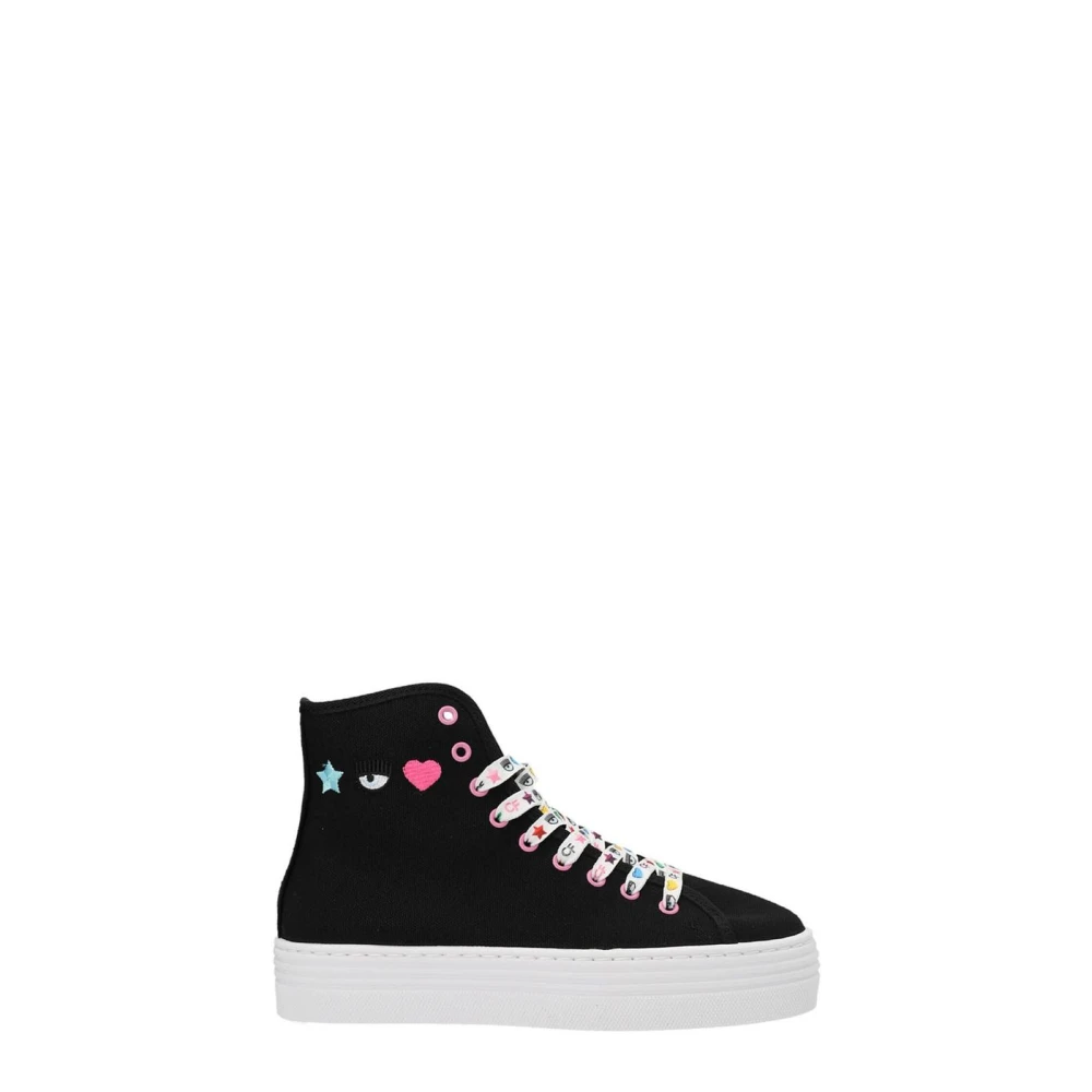 Chiara Ferragni Collection Höga Top Sneakers Black, Dam