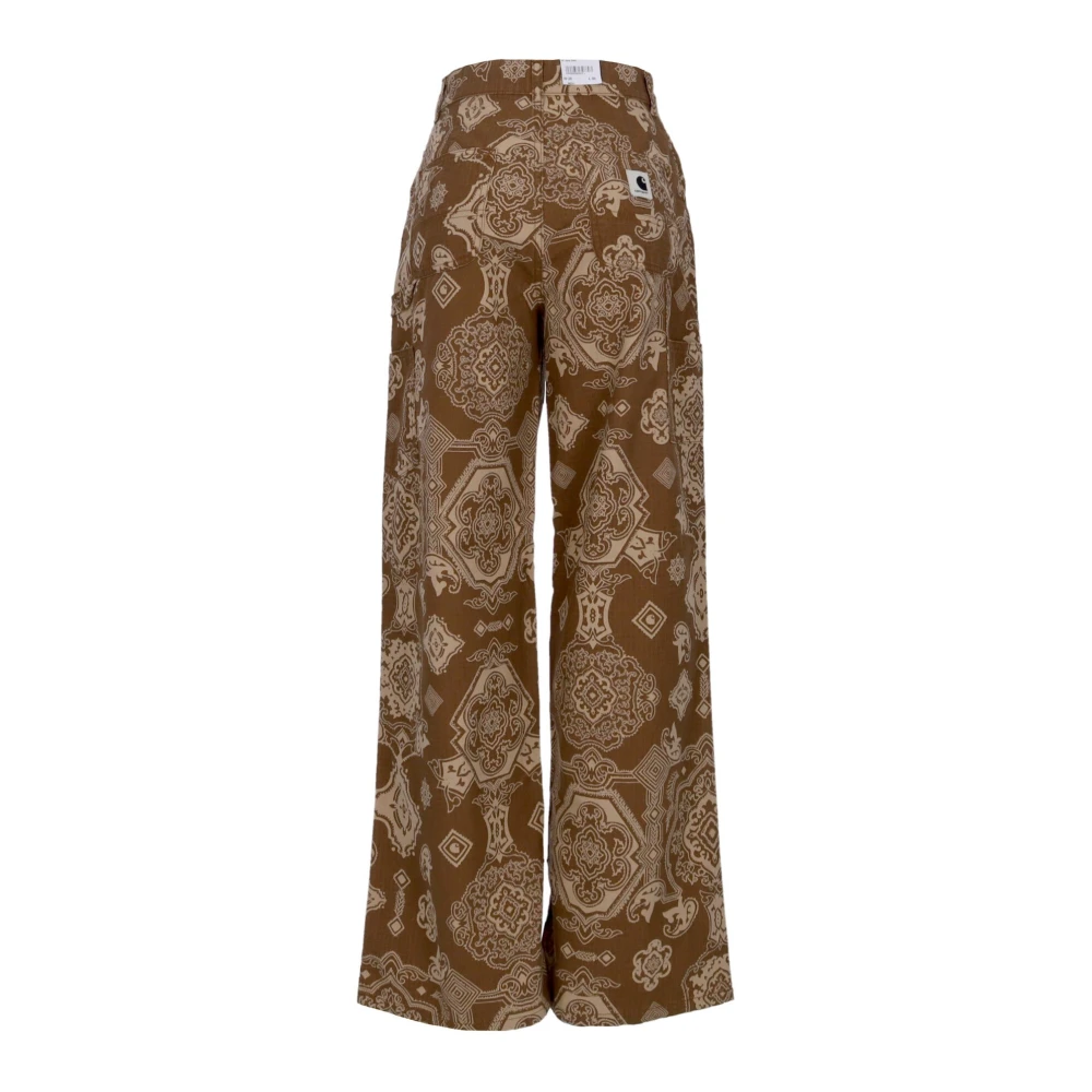 Carhartt WIP Wijde Werkbroek Brown Dames