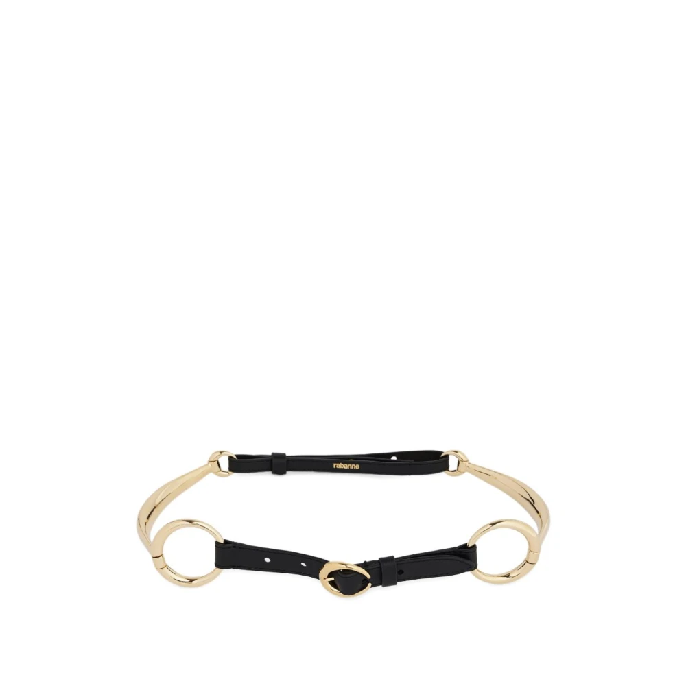 Rabanne Women's Black Belts, One Size, Luxury Nero E Oro Accessories Belt