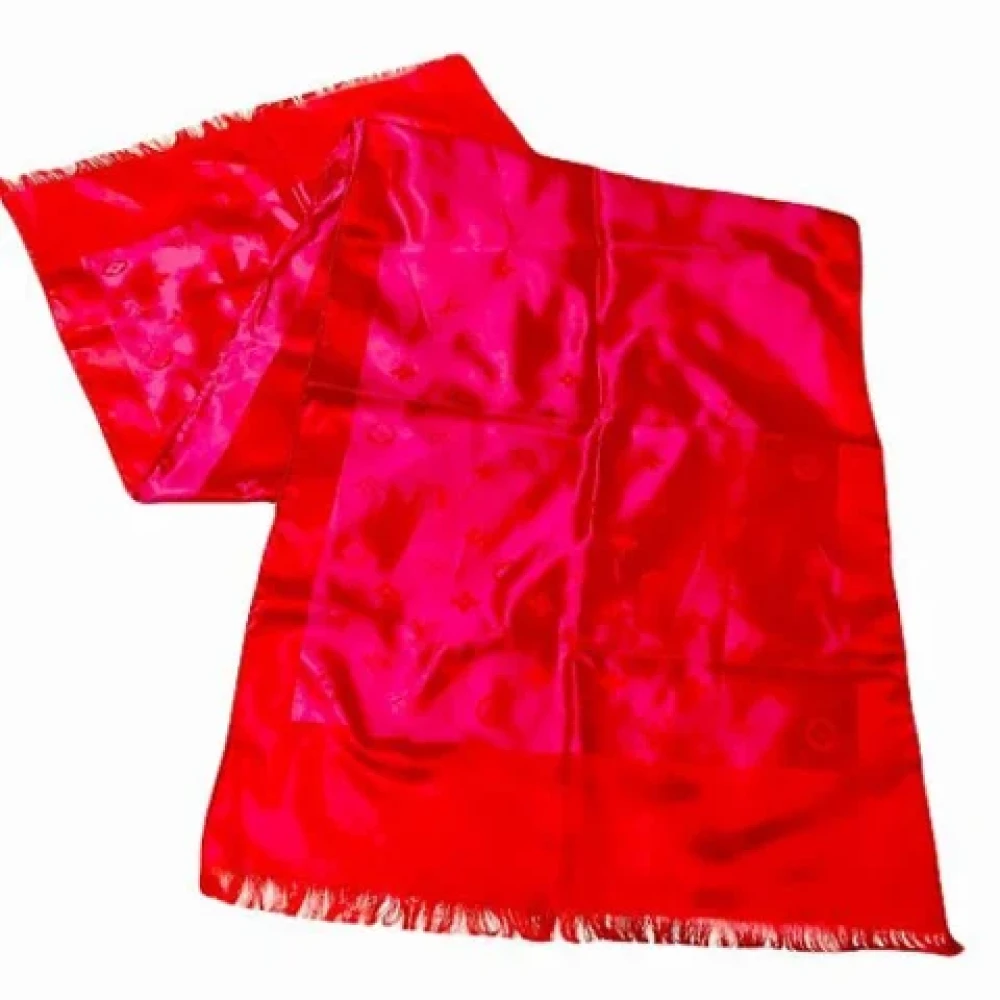 Louis Vuitton Vintage Pre-owned Silk scarves Pink Dames