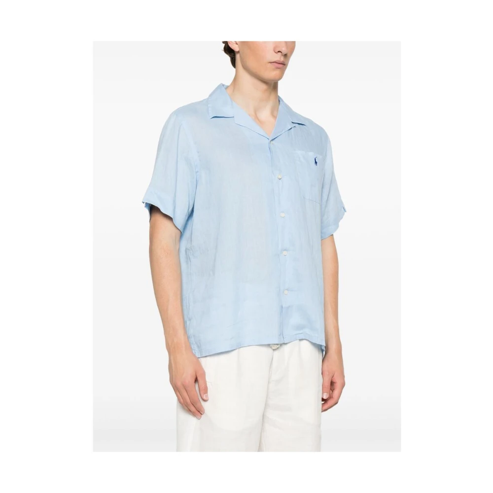 Ralph Lauren Polo Shirt met Camp Collar Blue Heren