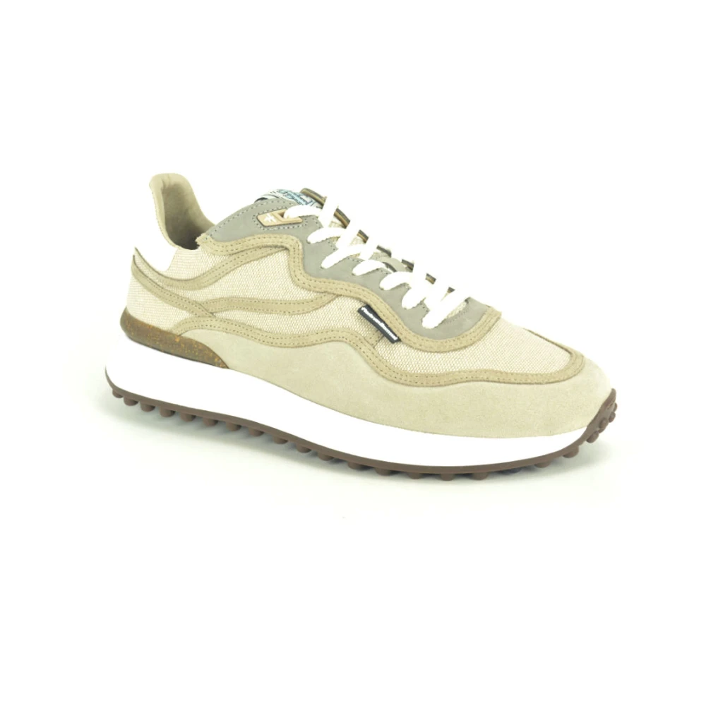 Floris van Bommel Combi Runner N.+lijnen Heren Schoenen Beige