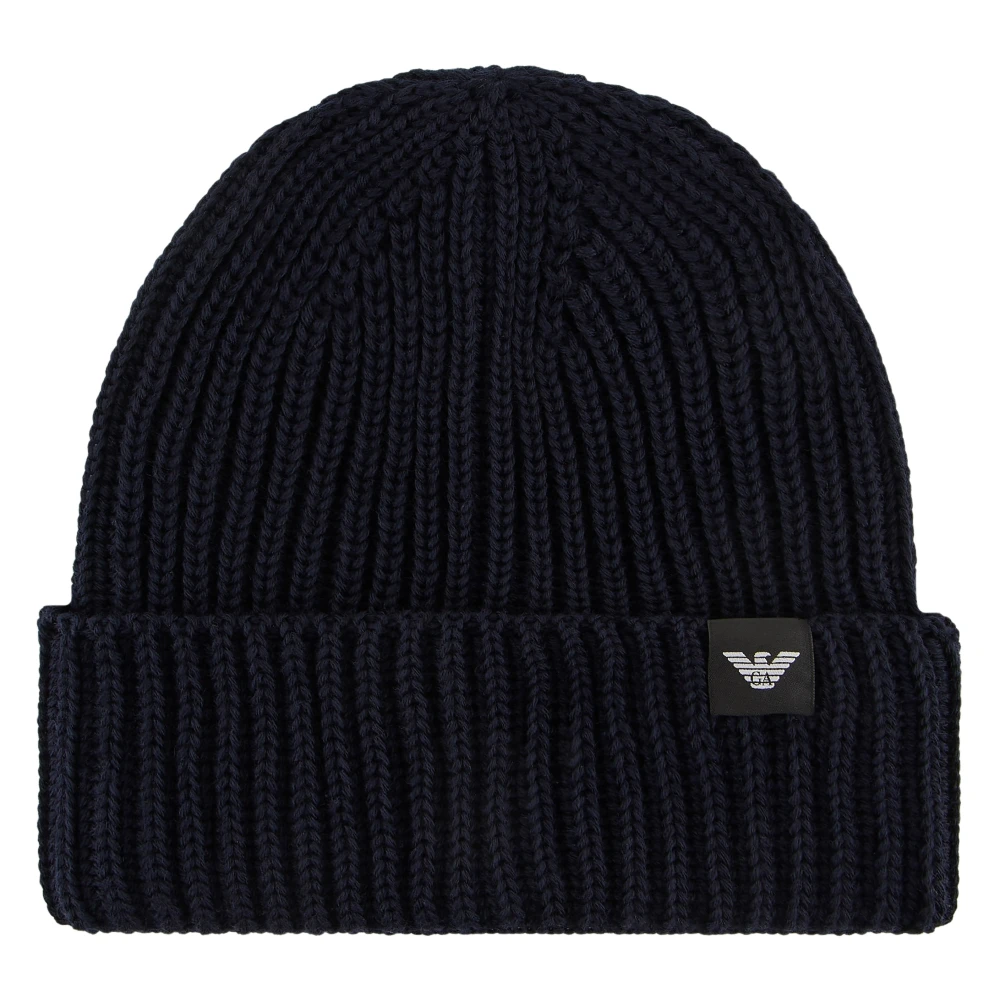 Emporio Armani Blauwe Stijlvolle Hoeden Blue Heren