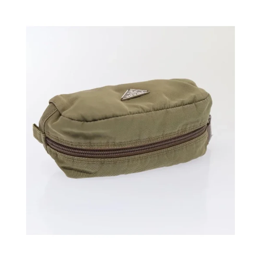 Prada Vintage Pre-owned Nylon prada-bags Beige Dames