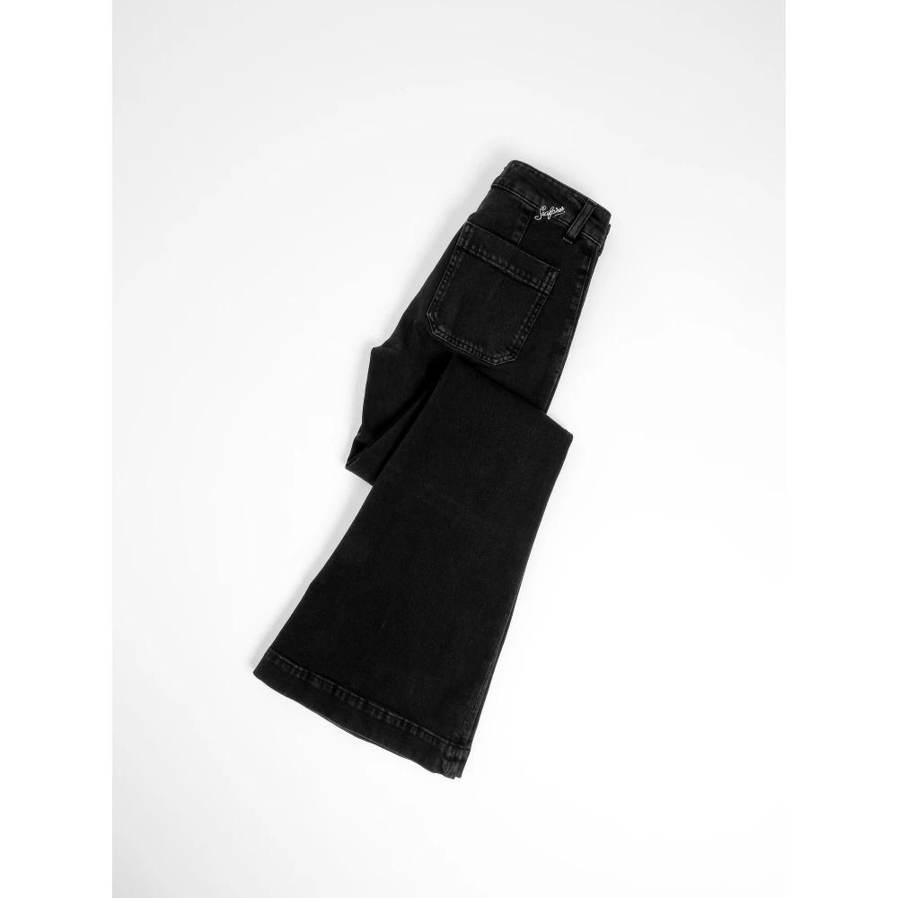Seafarer Wijdvallende Zwarte Jeans Delphine Black Dames
