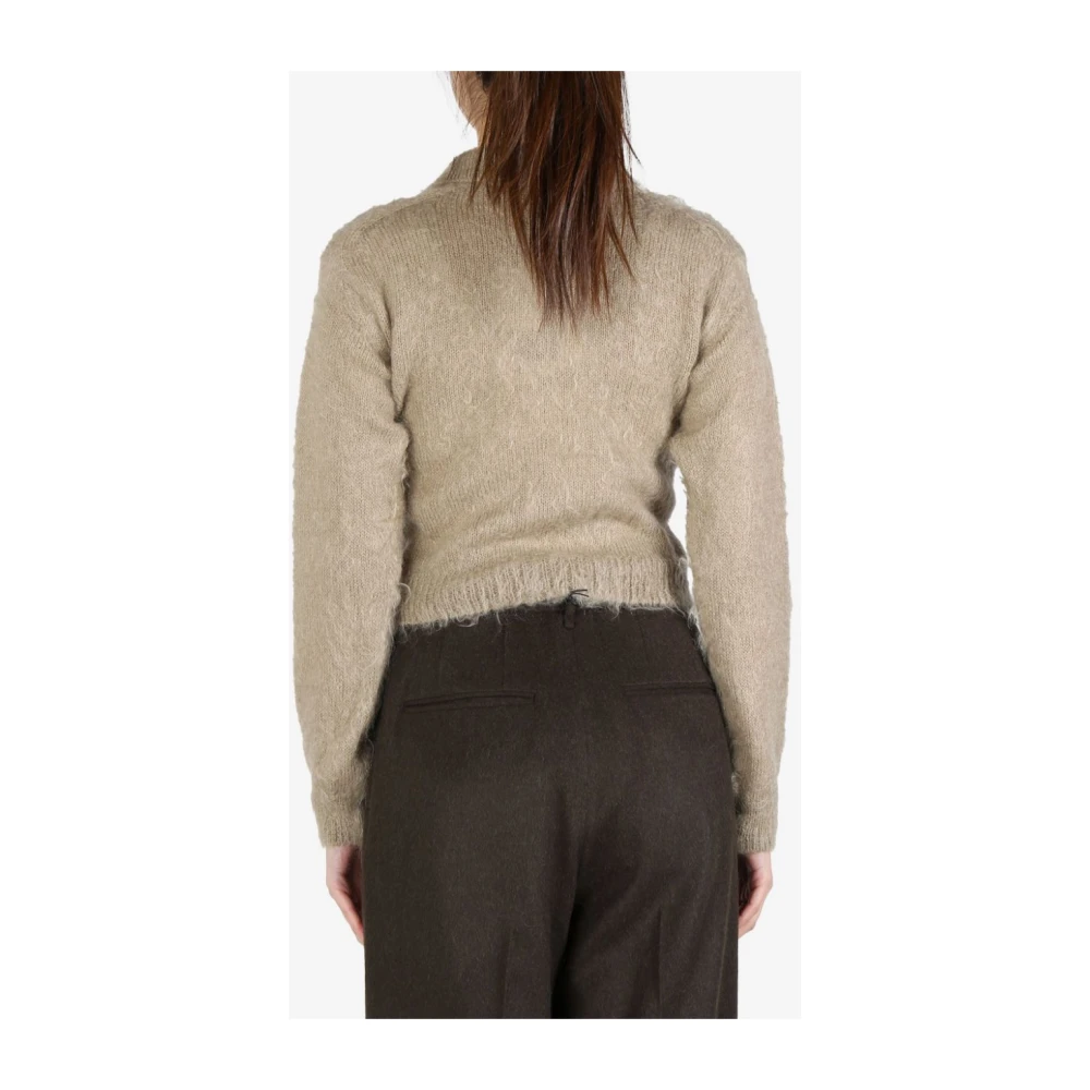 Auralee Geborsteld Effect Poloshirt Grijs Gray Dames