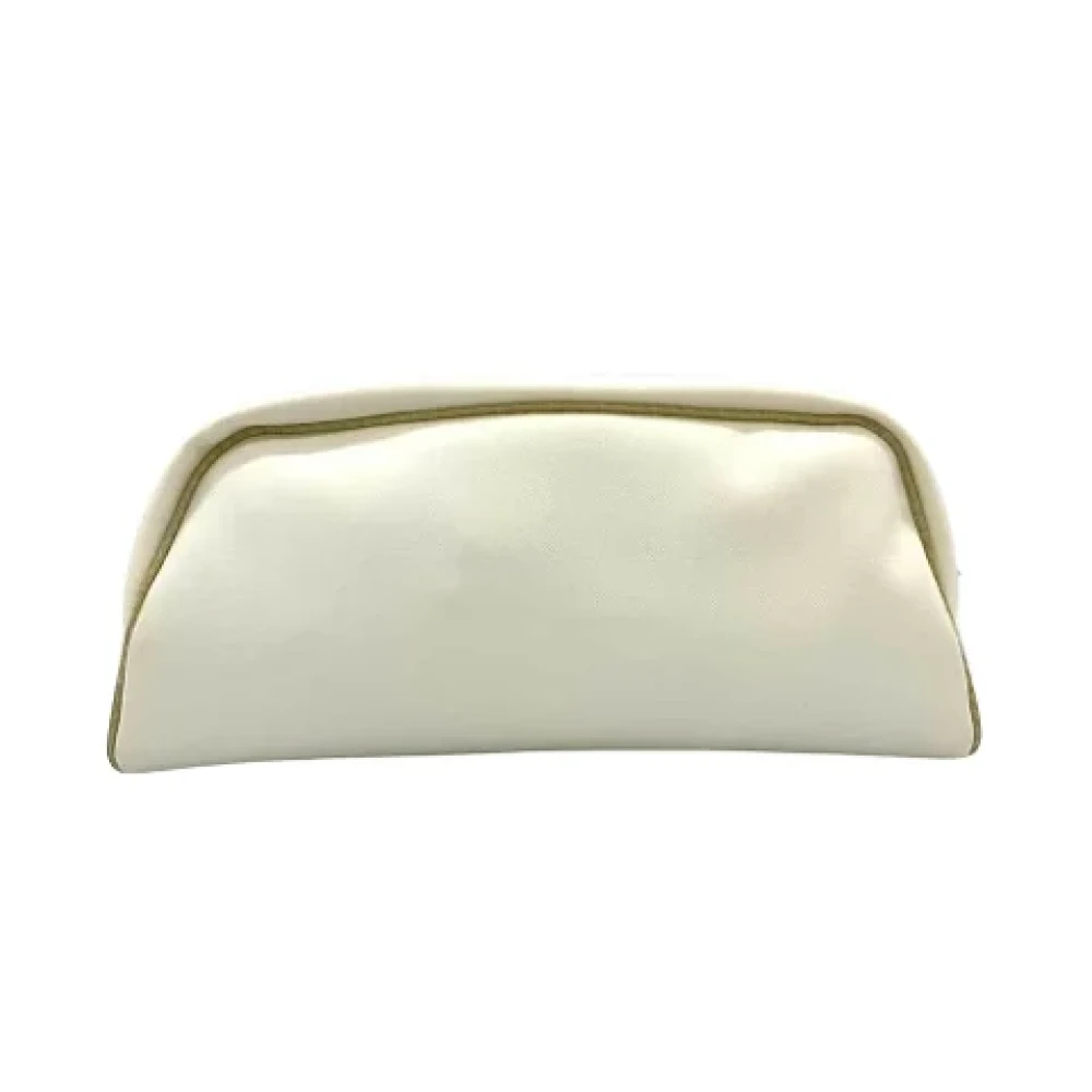 Chanel Vintage Pre-owned Canvas clutches White Dames