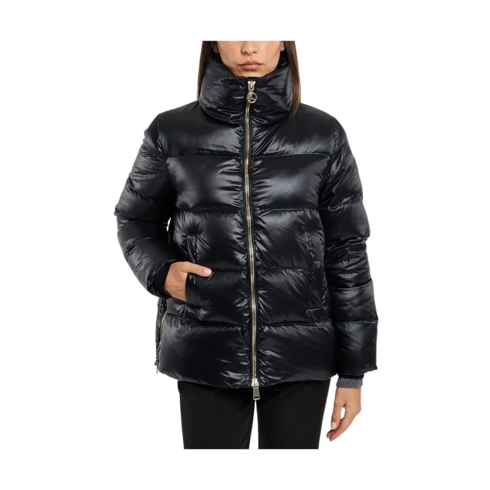 People of Shibuya Gewatteerde donsjas met parelafwerking Black Dames