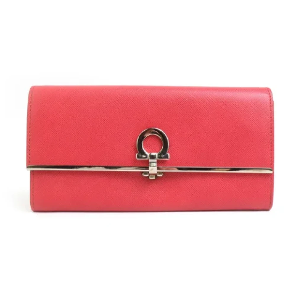 Salvatore Ferragamo Pre-owned Leather wallets Pink Dames