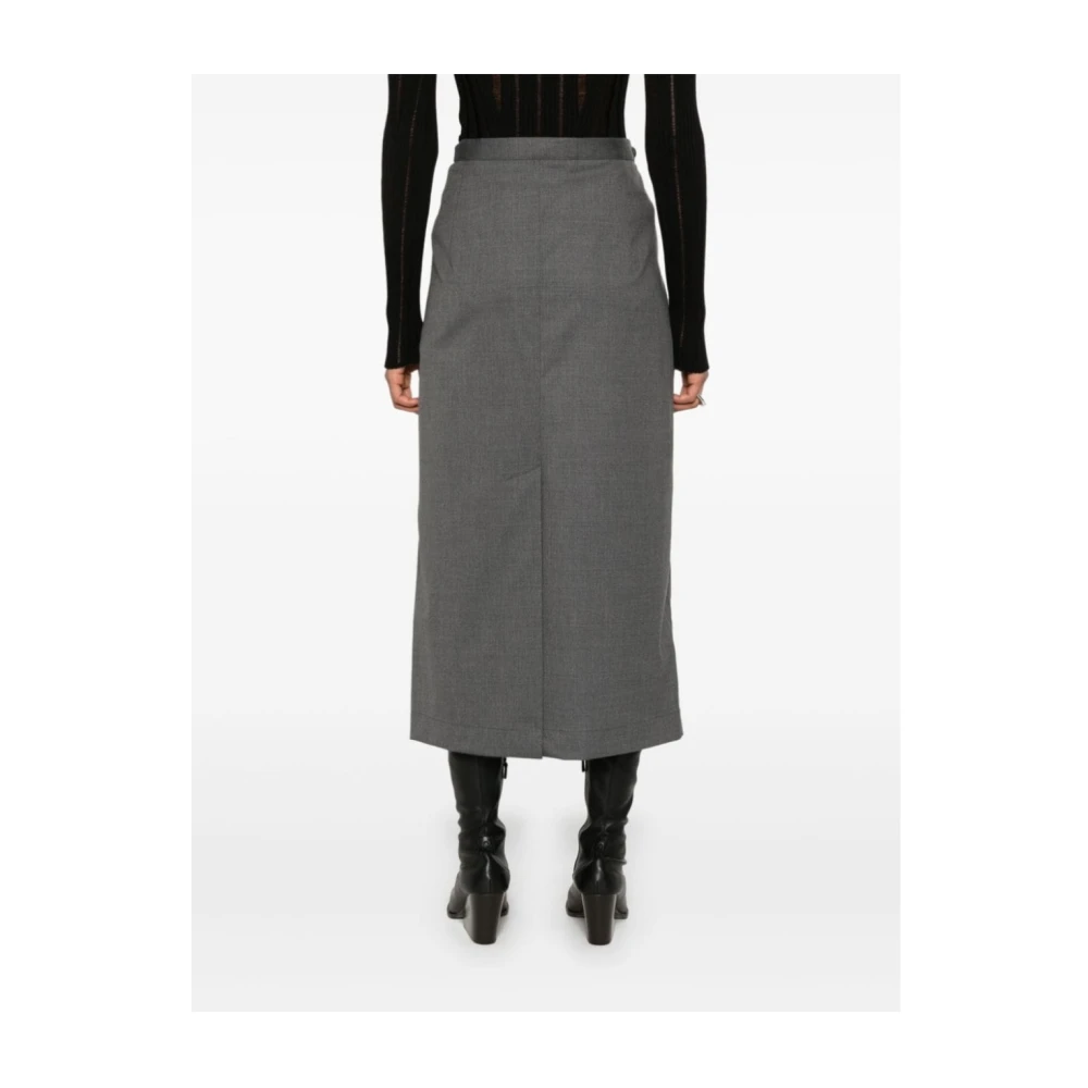 Remain Birger Christensen Phantom Suiting Midi Rok Gray Dames